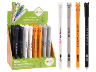 Display - Długopis wymazywalny Kitty, 0, 5 mm, niebieski, 40 szt., Happy Color
