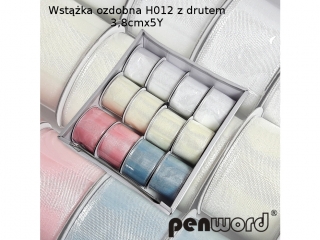 WSTKA OZDOBNA H012 Z DRUTEM 3, 8cm/5Y [opakowanie=12szt]