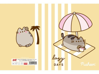 Zeszyt A5 32 kartki krata ok�adka laminowana 70 g/m2 PUSHEEN [opakowanie=15szt]