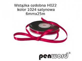 WSTKA OZDOBNA H022 KOL. 1024 SATYNOWA 6mmx25m [opakowanie=5szt]