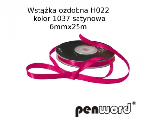 WSTKA OZDOBNA H022 KOL. 1037 SATYNOWA 6mmx25m [opakowanie=5szt]