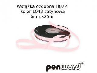 WSTKA OZDOBNA H022 KOL. 1043 SATYNOWA 6mmx25m [opakowanie=5szt]