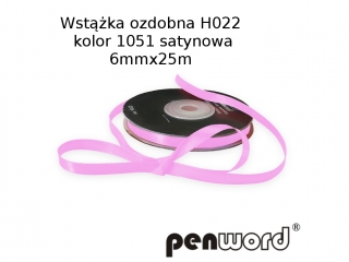 WSTKA OZDOBNA H022 KOL. 1051 SATYNOWA 6mmx25m [opakowanie=5szt]