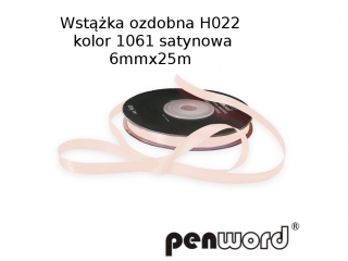 WSTKA OZDOBNA H022 KOL. 1061 SATYNOWA 6mmx25m [opakowanie=5szt]