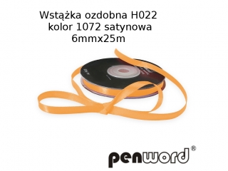 WSTKA OZDOBNA H022 KOL. 1072 SATYNOWA 6mmx25m [opakowanie=5szt]