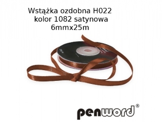 WSTKA OZDOBNA H022 KOL. 1082 SATYNOWA 6mmx25m [opakowanie=5szt]