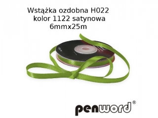 WST��KA OZDOBNA H022 KOL. 1122 SATYNOWA 6mmx25m [opakowanie=5szt]