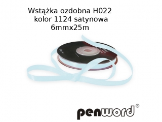 WSTKA OZDOBNA H022 KOL. 1124 SATYNOWA 6mmx25m [opakowanie=5szt]