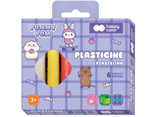 Plastelina okrągła 6 kol., Yummy Yum, Happy Color | DOSTĘPNE W KWIETNIU
