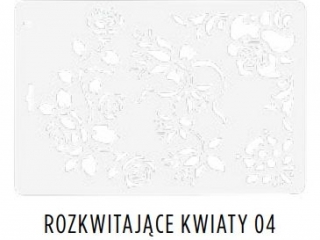 KIN SZABLON ROZKWITAJĄCE KWIATY 04