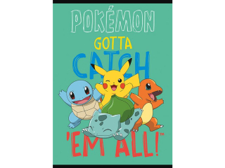 Zeszyt A5 16 kartek linia dwukolorowa ok�adka laminowana 70 g/m2 POKEMON [opakowanie=15szt]