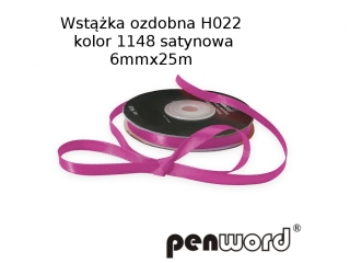 WSTKA OZDOBNA H022 KOL. 1148 SATYNOWA 6mmx25m [opakowanie=5szt]