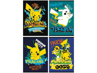 Zeszyt A5 32 kartki krata ok�adka laminowana 70 g/m2 POKEMON [opakowanie=15szt]