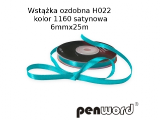 WSTKA OZDOBNA H022 KOL. 1160 SATYNOWA 6mmx25m [opakowanie=5szt]
