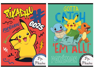 Zeszyt do nauki pisania A4 32 kartki linia dwukolorowa ok�adka laminowana 70 g/m2 POKEMON [opakowanie=15szt]