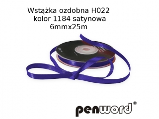 WSTKA OZDOBNA H022 KOL. 1184 SATYNOWA 6mmx25m [opakowanie=5szt]