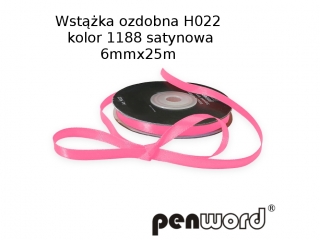 WSTKA OZDOBNA H022 KOL. 1188 SATYNOWA 6mmx25m [opakowanie=5szt]