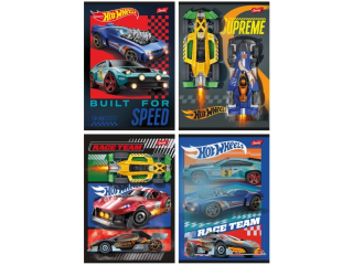 Zeszyt A5 32 kartek linia dwukolorowa ok�adka laminowana 70 g/m2 HOT WHEELS [opakowanie=15szt]