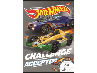 Zeszyt do nauki pisania A4 32 kartki linia dwukolorowa ok�adka laminowana 70 g/m2 HOT WHEELS [opakowanie=15szt]