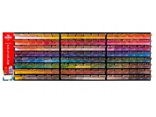 KIN KREDKI POLYCOLOR 144 KOLORÓW 1728 SZT. + EKSPOZYTOR TOPER BOCZNY