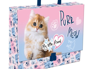 Teczka z r�czk� A4, XL 33 x 24, 8 x 9 cm MY LITTLE FRIEND CAT PASTEL