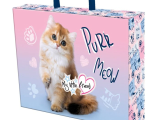 Teczka z r�czk� A4, XL 33 x 24, 8 x 9 cm MY LITTLE FRIEND CAT PASTEL