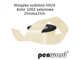 WSTKA OZDOBNA H024 KOL. 1002 SATYNOWA 25mmx25m [opakowanie=5szt]