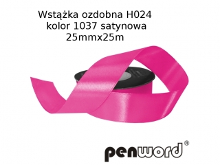 WSTKA OZDOBNA H024 KOL. 1037 SATYNOWA 25mmx25m [opakowanie=5szt]