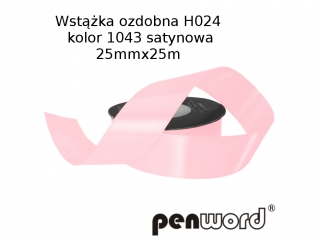 WSTKA OZDOBNA H024 KOL. 1043 SATYNOWA 25mmx25m [opakowanie=5szt]