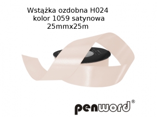WSTKA OZDOBNA H024 KOL. 1059 SATYNOWA 25mmx25m [opakowanie=5szt]