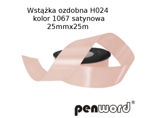 WSTKA OZDOBNA H024 KOL. 1067 SATYNOWA 25mmx25m [opakowanie=5szt]