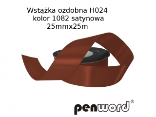 WSTKA OZDOBNA H024 KOL. 1082 SATYNOWA 25mmx25m [opakowanie=5szt]