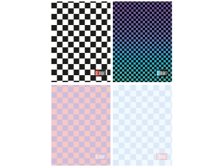 Zeszyt A5 32 kartki krata ok�adka laminowana 70 g/m2 CHECKERED VIBE [opakowanie=15szt]