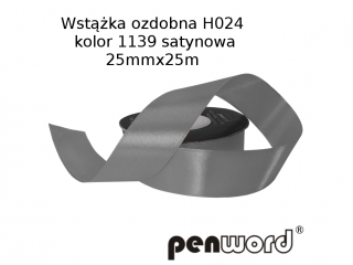 WSTKA OZDOBNA H024 KOL. 1139 SATYNOWA 25mmx25m [opakowanie=5szt]