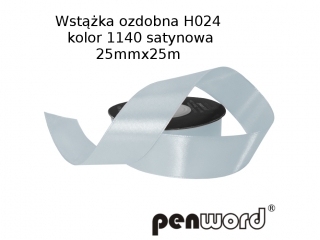 WSTKA OZDOBNA H024 KOL. 1140 SATYNOWA 25mmx25m [opakowanie=5szt]