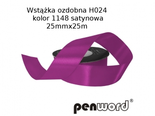 WSTKA OZDOBNA H024 KOL. 1148 SATYNOWA 25mmx25m [opakowanie=5szt]