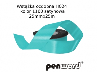 WSTKA OZDOBNA H024 KOL. 1160 SATYNOWA 25mmx25m [opakowanie=5szt]