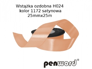 WSTKA OZDOBNA H024 KOL. 1172 SATYNOWA 25mmx25m [opakowanie=5szt]
