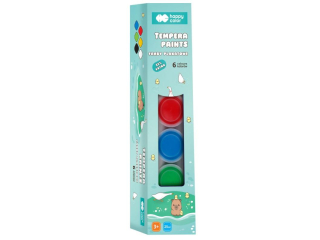Farby plakatowe 6 kolorw x 25ml, Kapibara Kapi Fun, Happy Color