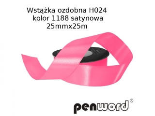 WSTKA OZDOBNA H024 KOL. 1188 SATYNOWA 25mmx25m [opakowanie=5szt]