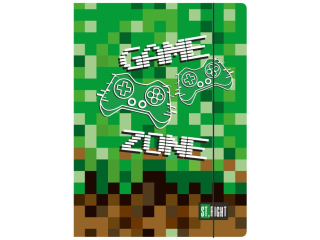 Teczka z gumk� A4 300 g/m2 GAME ZONE [opakowanie=10szt]