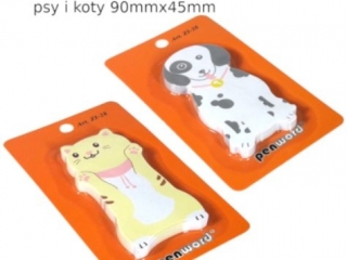 ZAKŁADKI/NOTES SAMOPRZYLEPNY ZI-28 PAPIEROWE PSY I KOTY 90mmx45mm4