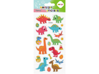 Naklejki 3D FANCY - Dino Friends, 90x210 mm, Happy Color | DOSTPNE NA POCZTKU LISTOPADA [opakowanie=5szt]