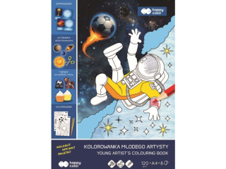 Kolorowanka M�odego Artysty, Cosmo Ball, 120g/m2, A4, 8 ark, Happy Color (ISBN: 978-83-971005-8-9) [opakowanie=5szt]