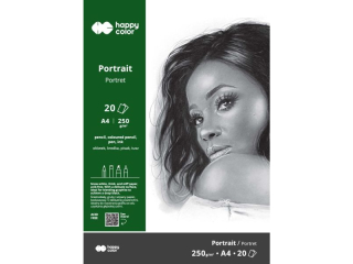 Blok PORTRET, Art., A4, 20 ark, 250g, Happy Color