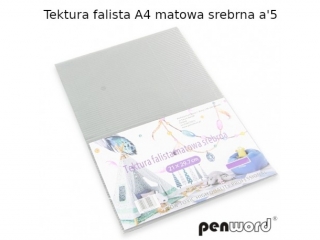 TEKTURA FALISTA A4 MATOWA SREBRNA a5