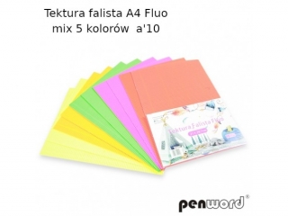 TEKTURA FALISTA A4 FLUO MIX 5 KOLORÓW a10