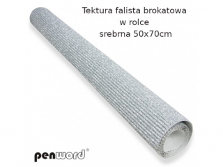TEKTURA FAL. BROKAT. W ROLCE SREBRNA PAKIET