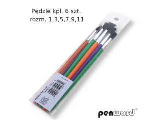 PĘDZLE kpl. 6 szt. rozm. 1, 3, 5, 7, 9, 11 (SZPSH)