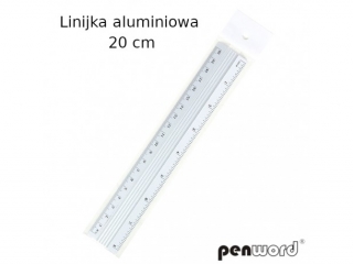 LINIJKA ALUMINIOWA 20cm [opakowanie=24szt](SZPSH) - dostpno 6.07.25